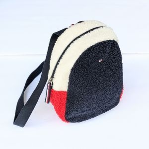Tommy Hilfiger Black and Cream Backpack